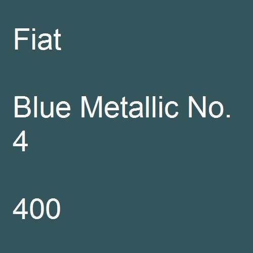 Fiat, Blue Metallic No. 4, 400.